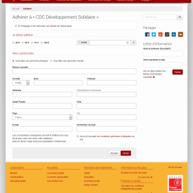 Formulaire d'adhésion