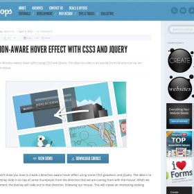Direction-Aware Hover Effect with CSS3 and jQuery