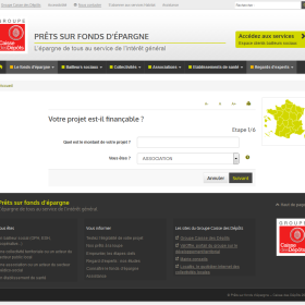 Page d'évaluation d'un projet