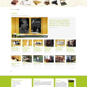 Page de consultation d'une vidéo